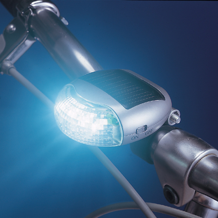 Solar Powered LED Bicycle Front Light
