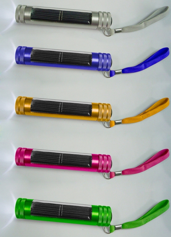 Solar Powered White LED Flashlight