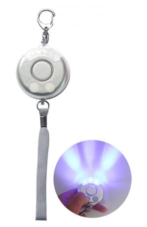 Waterproof Round Personal Alarm with Blue LED Light