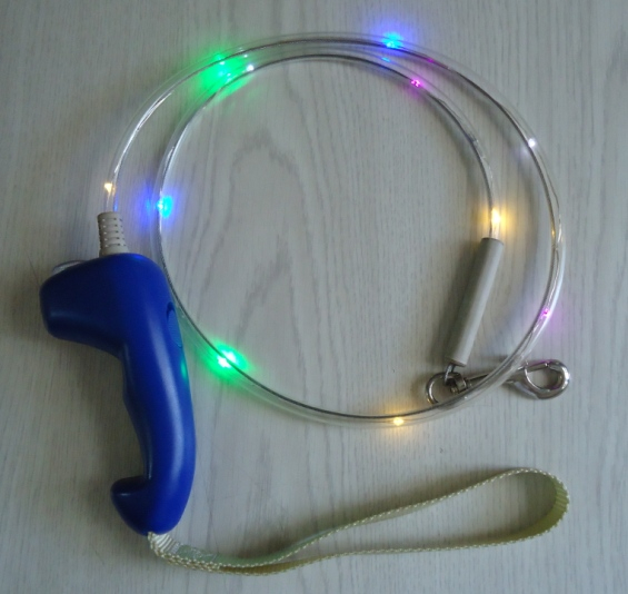 Color LED Pet Leash with LED Flashlight