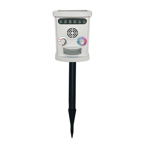 Solar Powered(&amp;USB) Predatory Voice and LED Strobe Bird/Animals Repeller PGS-061B