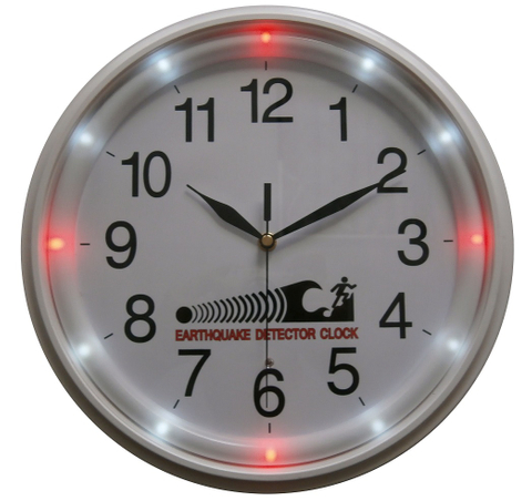 Clock Earthquake Detector, Operated By 3 Alkaline AA Size Batteries