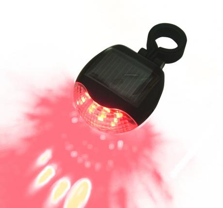 Solar Powered Red LED Bicycle Tail Light