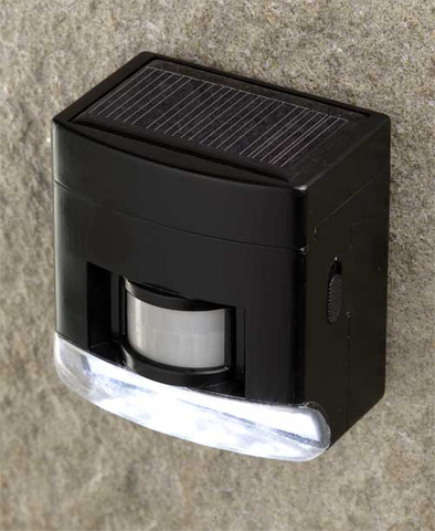 Solar Powered PIR Motion LED Light+Alert