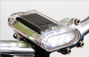 Solar Powered White LED Bicycle Light/Flashlight
