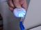 Waterproof Round Personal Alarm with Blue LED Light