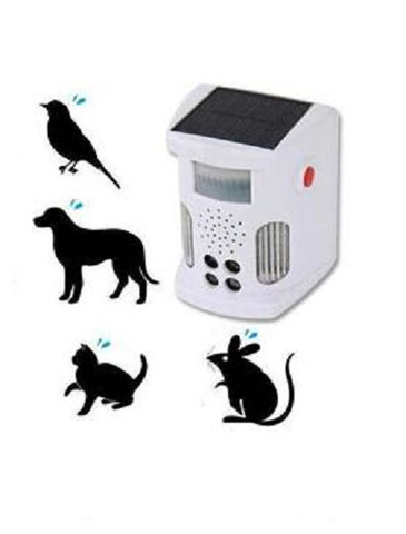 Solar Powered Ultrasonic Bird/Cat/Dog/Mouse Repeller with Strobe Light