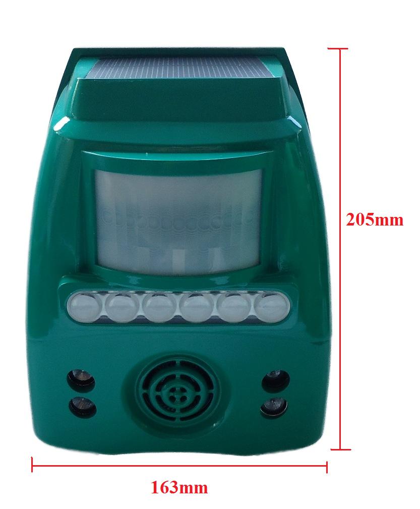 Solar-powered Sonic Waves+Ultrasonic Waves+Strobe Light Birds & Animals Repeller