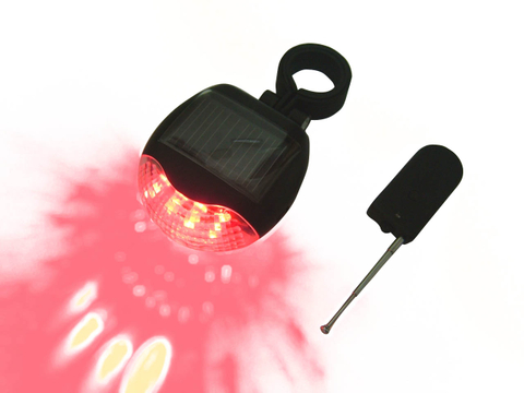 Solar Powered LED Tail Light with Remote Controller/Alarm