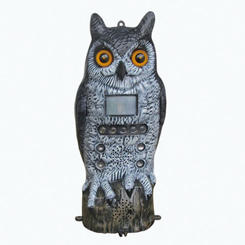Multifunctional solar charging owl shape bird animals repeller